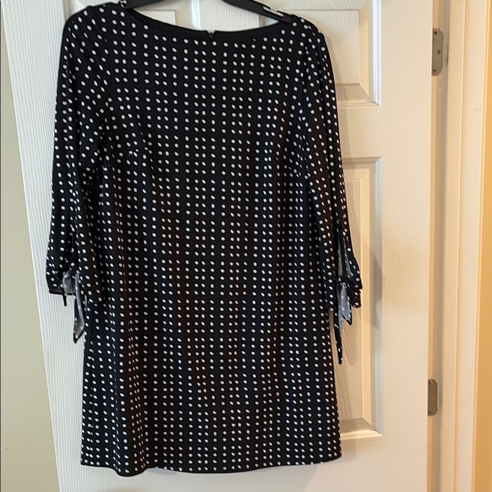 Elegant Black and White Polka Dot Dress